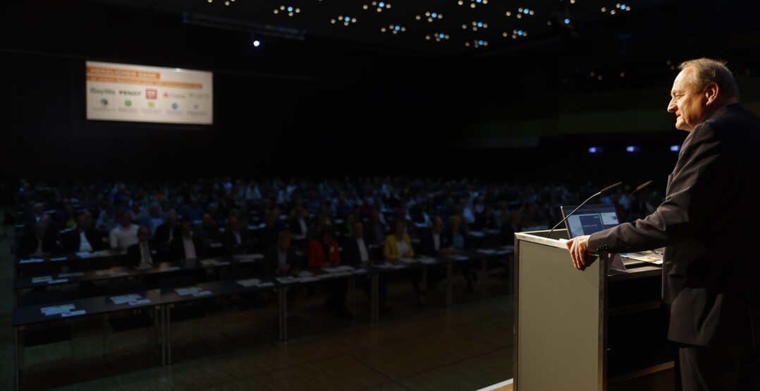 LBV-Präsident Joachim Rukwied eröffnet den 7. LBV-Unternehmertag mit über 600 Teilnehmern im Internationalen Congresscenter Stuttgart (ICS).